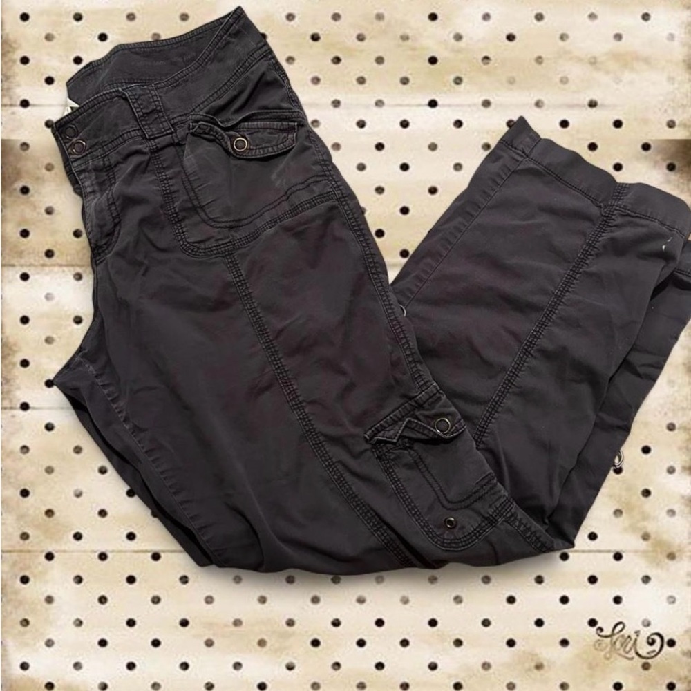 dark grey/blue cargo pant/capri 🪣